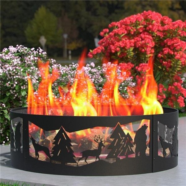 Regal Flame Regal Flame LRFP1025 36 in. Heavy Duty Wilderness Campfire Fire Pit Ring LRFP1025